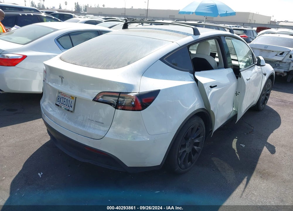2021 TESLA MODEL Y LONG RANGE DUAL MOTOR ALL-WHEEL DRIVE VIN: 5YJYGDEE6MF212404