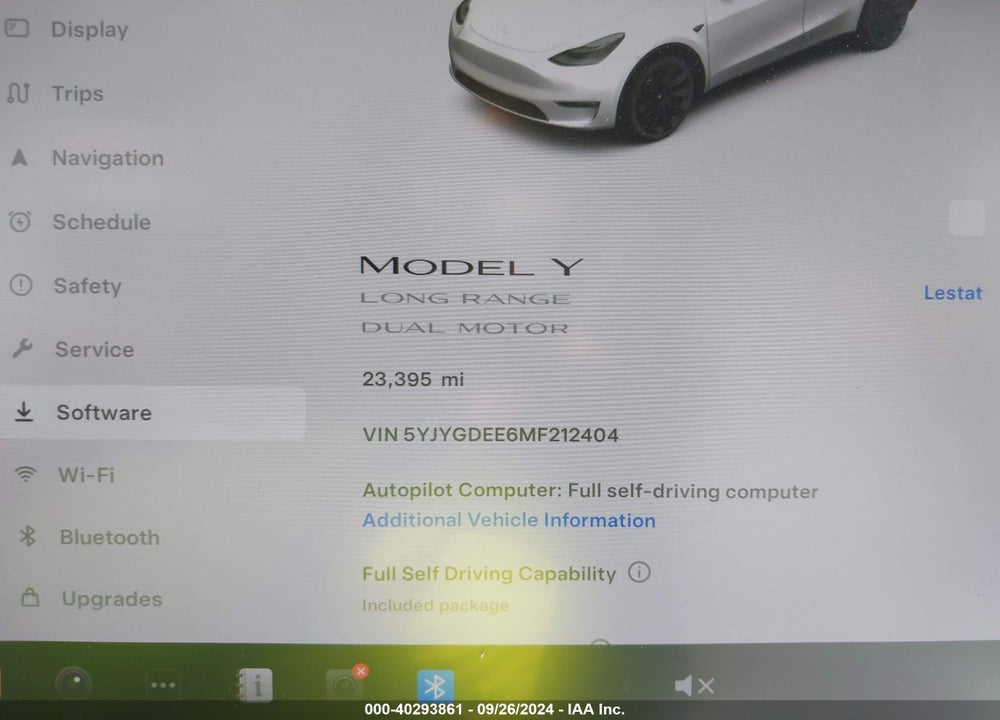 2021 TESLA MODEL Y LONG RANGE DUAL MOTOR ALL-WHEEL DRIVE VIN: 5YJYGDEE6MF212404