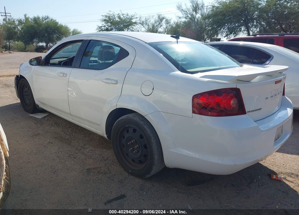 2012 DODGE AVENGER SE VIN: 1C3CDZAB0CN111603