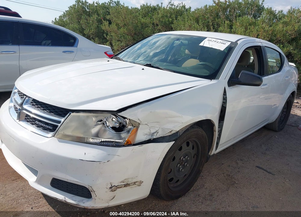 2012 DODGE AVENGER SE VIN: 1C3CDZAB0CN111603