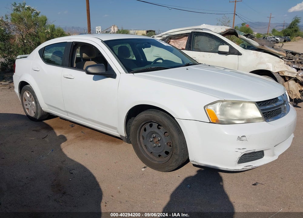 2012 DODGE AVENGER SE VIN: 1C3CDZAB0CN111603