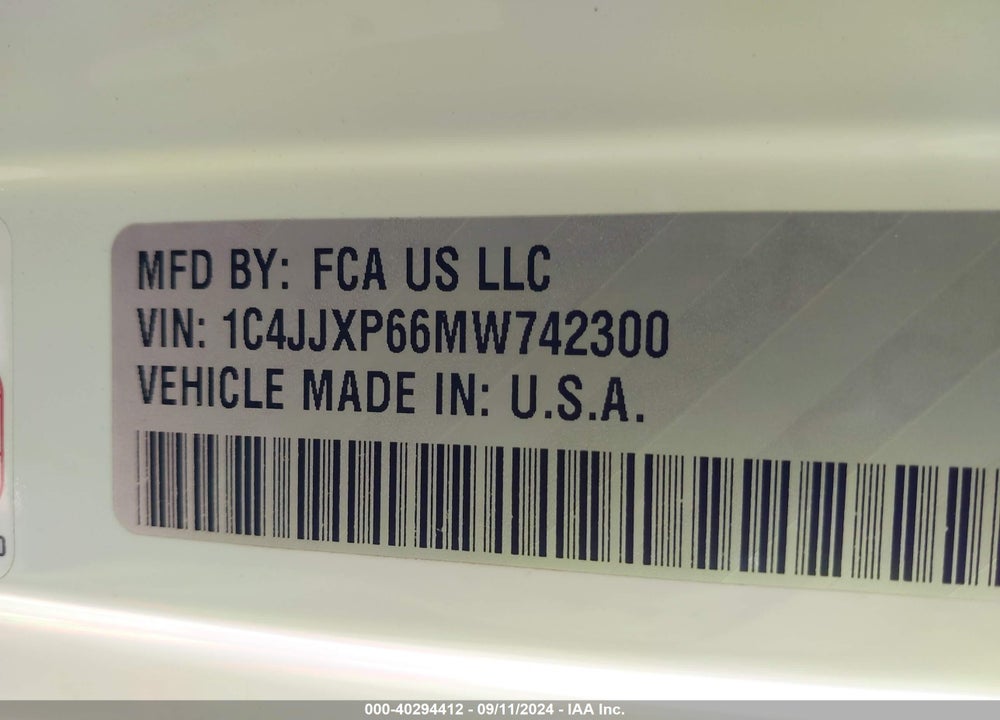 2021 JEEP WRANGLER 4XE UNLIMITED SAHARA 4X4 VIN: 1C4JJXP66MW742300