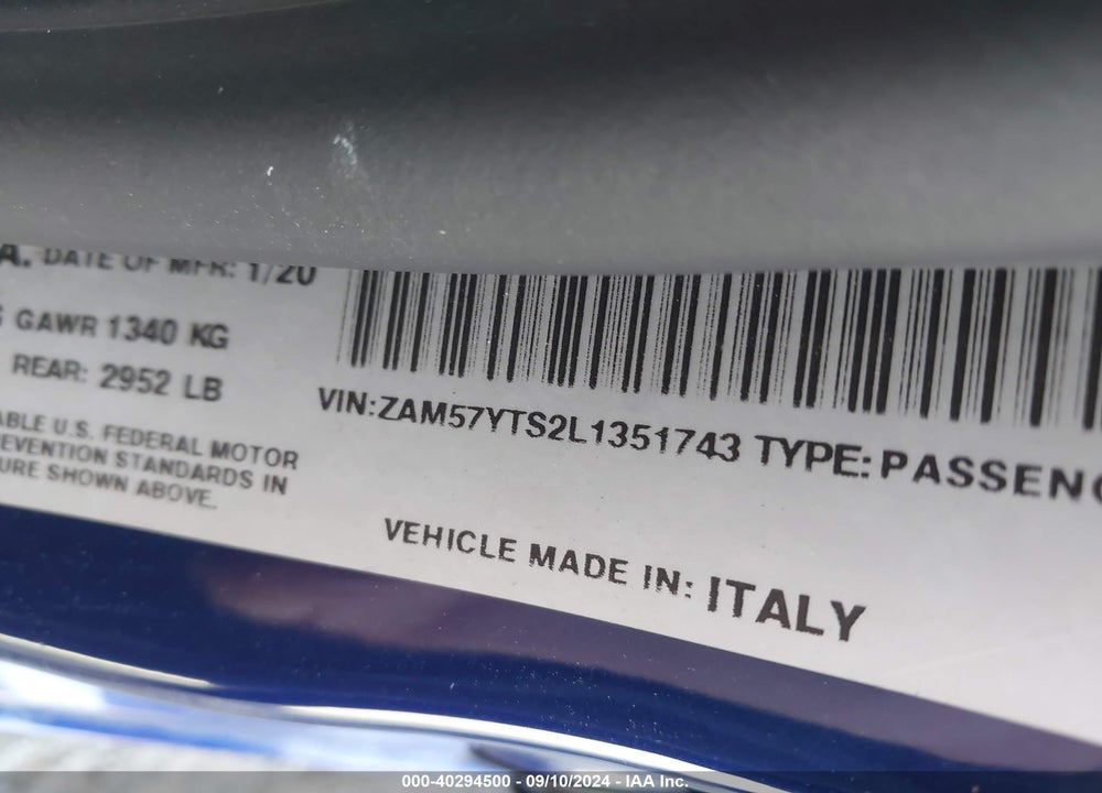 2020 MASERATI GHIBLI S Q4 GRANSPORT VIN: ZAM57YTS2L1351743