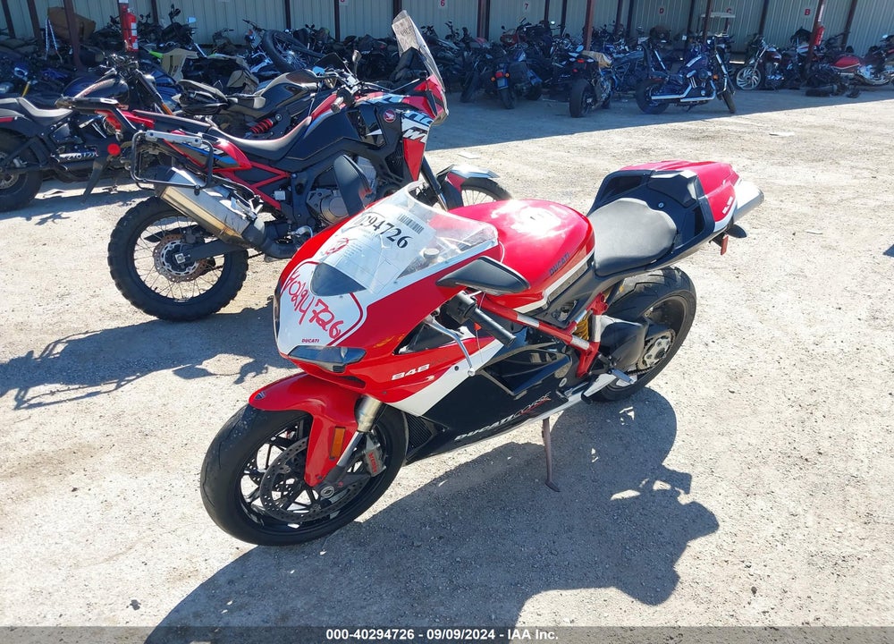 2012 DUCATI SUPERBIKE 848/848 EVO CORSE SE VIN: ZDM1XBMV1CB021891