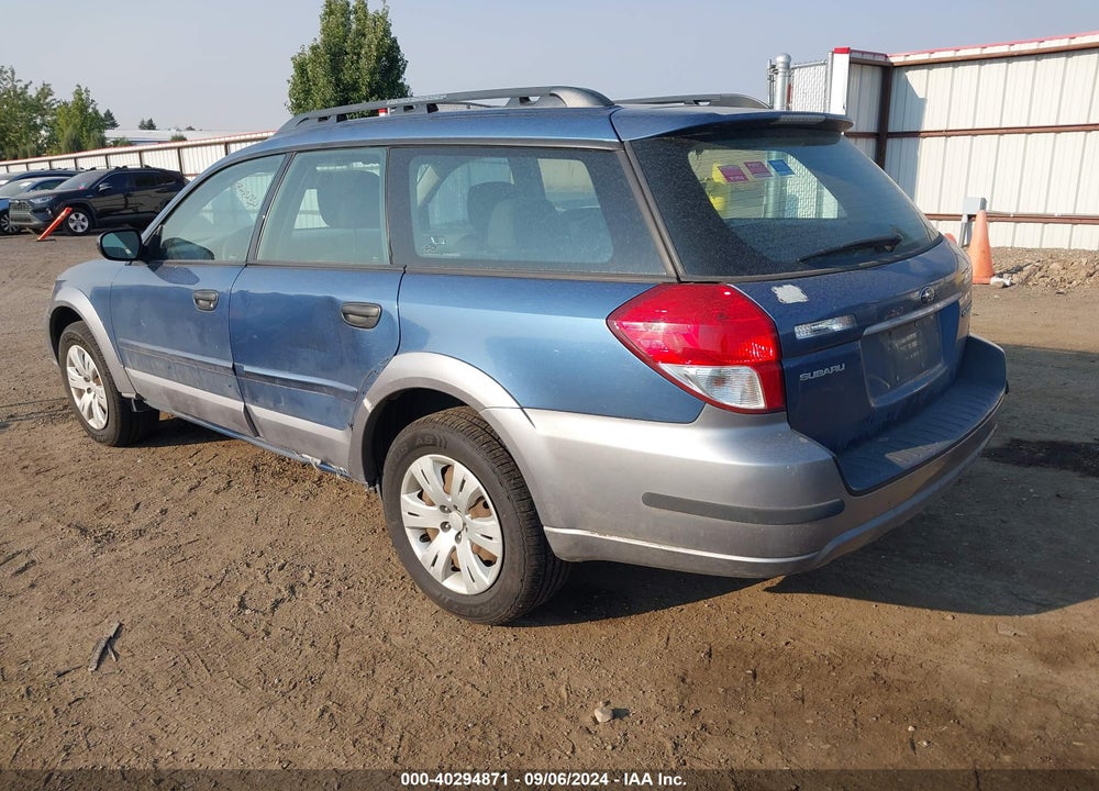 2008 SUBARU OUTBACK VIN: 4S4BP60C787307455