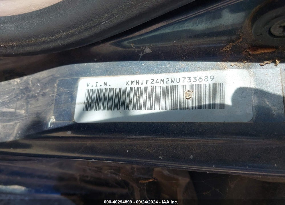 1998 HYUNDAI ELANTRA VIN: KMHJF24M2WU733689