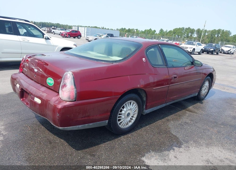 2002 CHEVROLET MONTE CARLO LS VIN: 2G1WW12E129160557