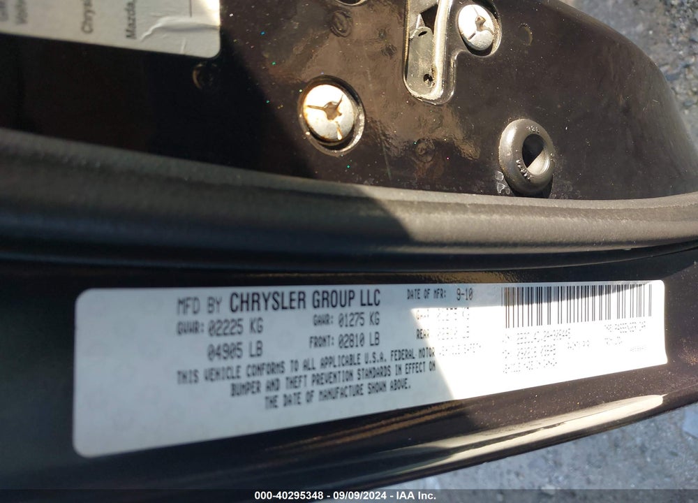 2010 DODGE CHALLENGER SE VIN: 2B3CJ4DV2AH306445