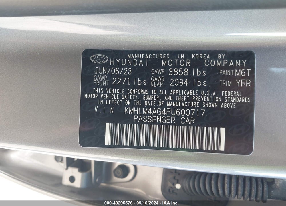 2023 HYUNDAI ELANTRA SEL VIN: KMHLM4AG4PU600717