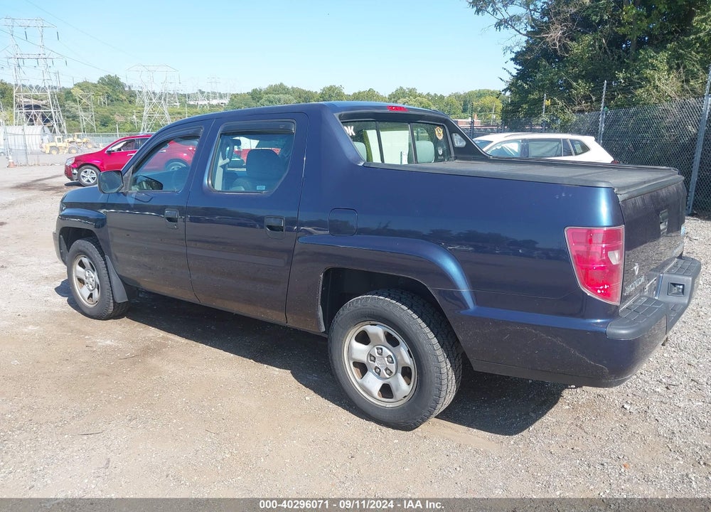 2009 HONDA RIDGELINE RT VIN: 5FPYK16289B104561