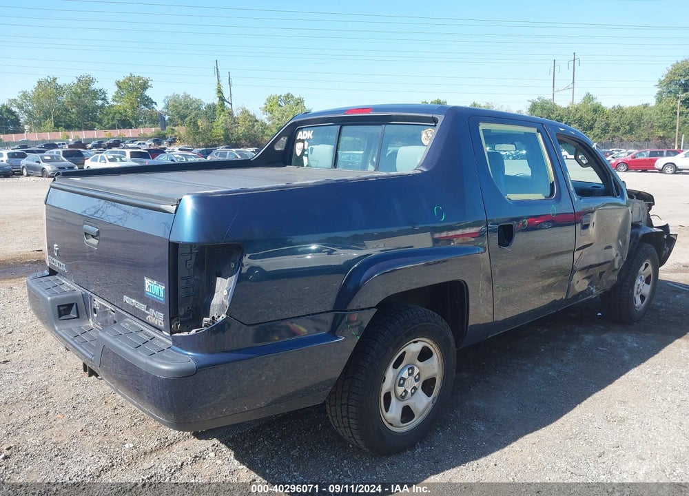 2009 HONDA RIDGELINE RT VIN: 5FPYK16289B104561