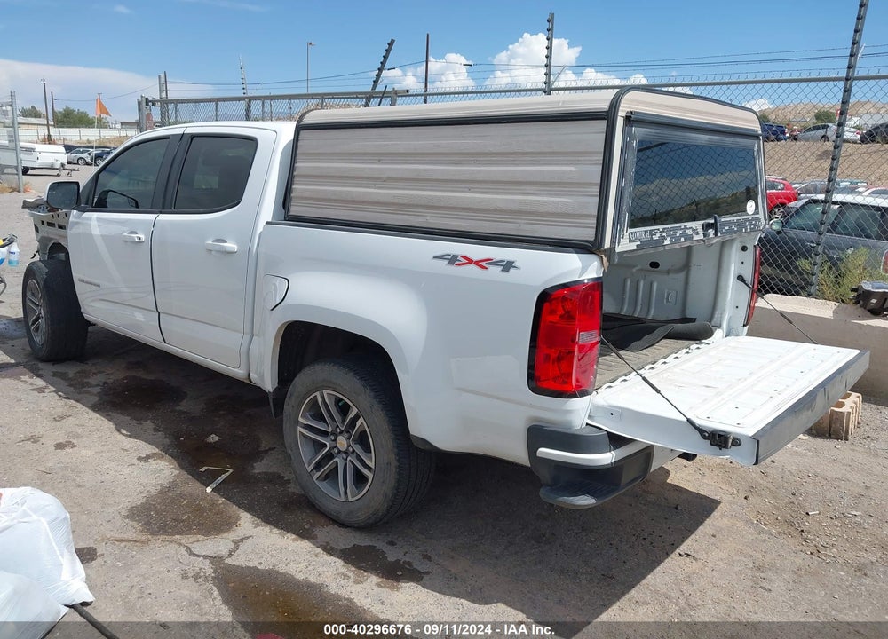 2022 CHEVROLET COLORADO 4WD SHORT BOX WT VIN: 1GCGTBEN5N1190708