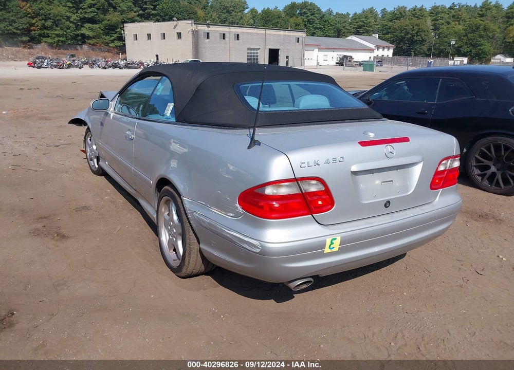 2002 MERCEDES-BENZ CLK 430 VIN: WDBLK70G72T100254