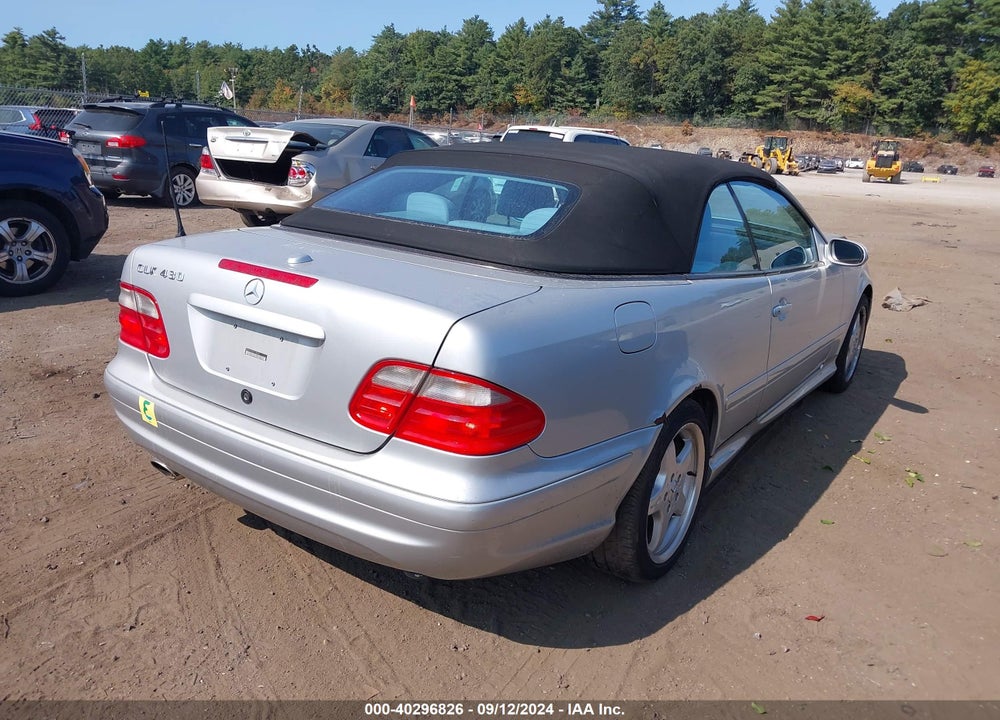 2002 MERCEDES-BENZ CLK 430 VIN: WDBLK70G72T100254