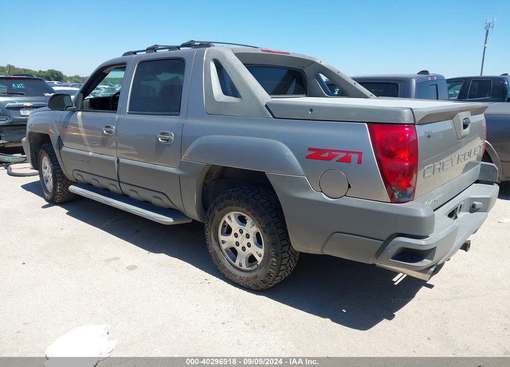 2002 CHEVROLET AVALANCHE 1500 VIN: 3GNEK13TX2G207688