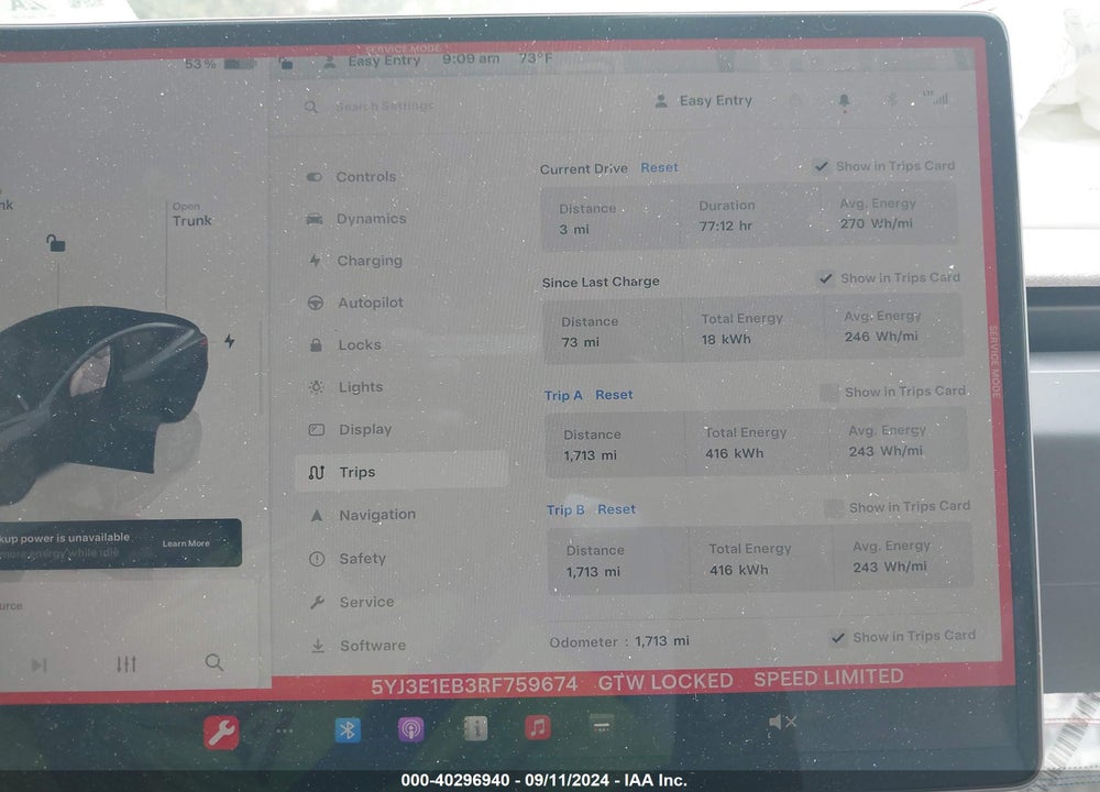 2024 TESLA MODEL 3 LONG RANGE DUAL MOTOR ALL-WHEEL DRIVE VIN: 5YJ3E1EB3RF759674