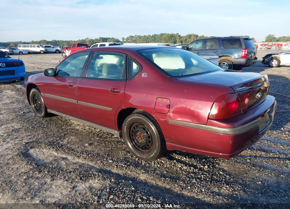 2003 CHEVROLET IMPALA VIN: 2G1WF52EX39142602