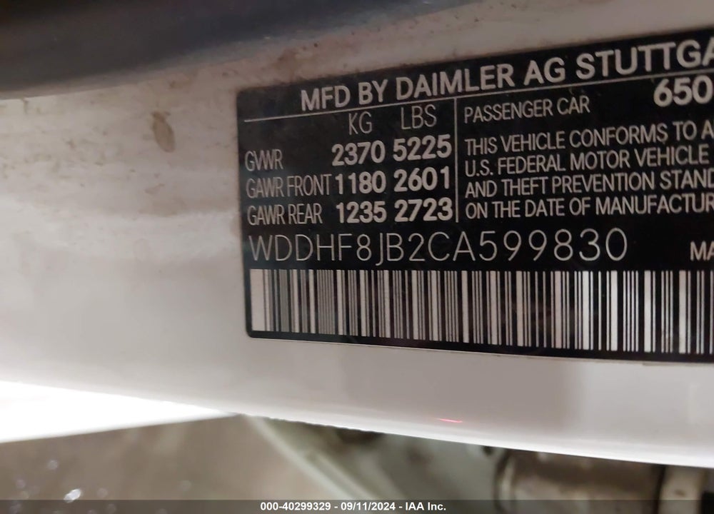2012 MERCEDES-BENZ E 350 4MATIC VIN: WDDHF8JB2CA599830