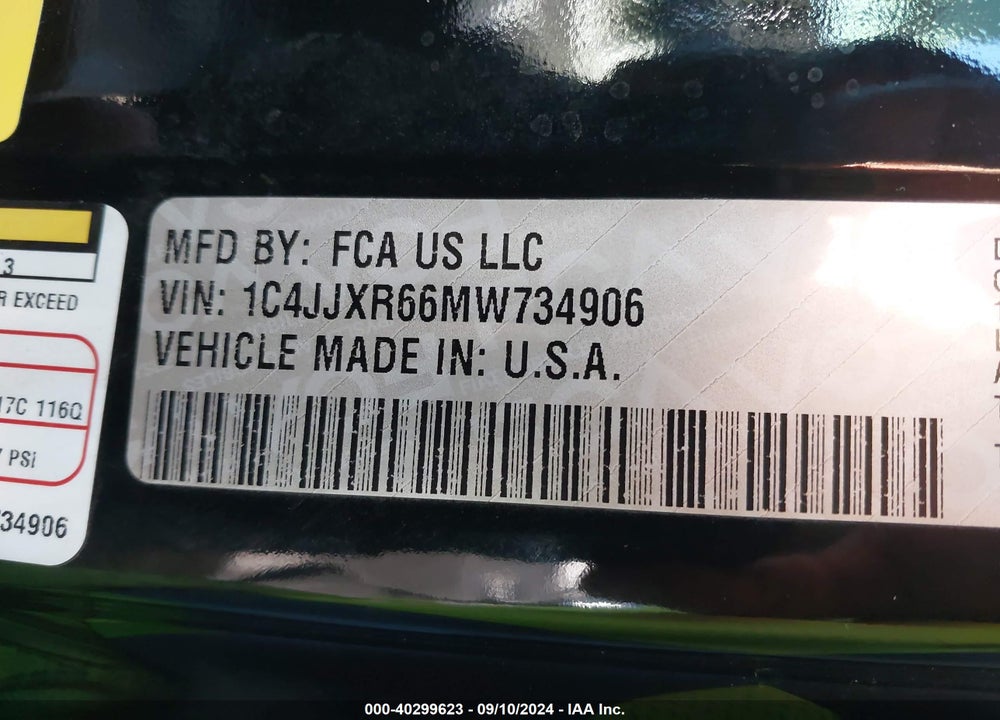 2021 JEEP WRANGLER 4XE UNLIMITED RUBICON 4X4 VIN: 1C4JJXR66MW734906