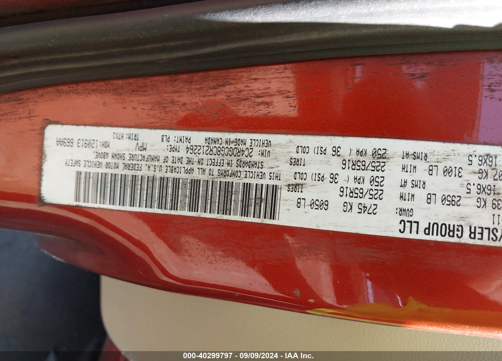 2012 DODGE GRAND CARAVAN SXT VIN: 2C4RDGCG8CR212264