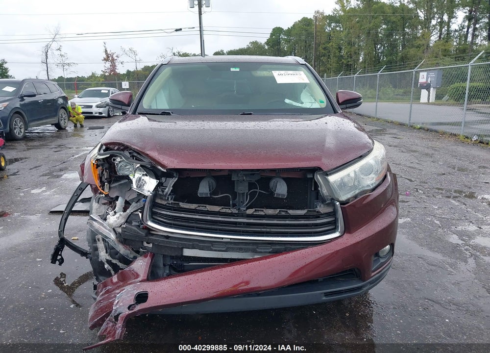 2015 TOYOTA HIGHLANDER XLE V6 VIN: 5TDKKRFH0FS053694