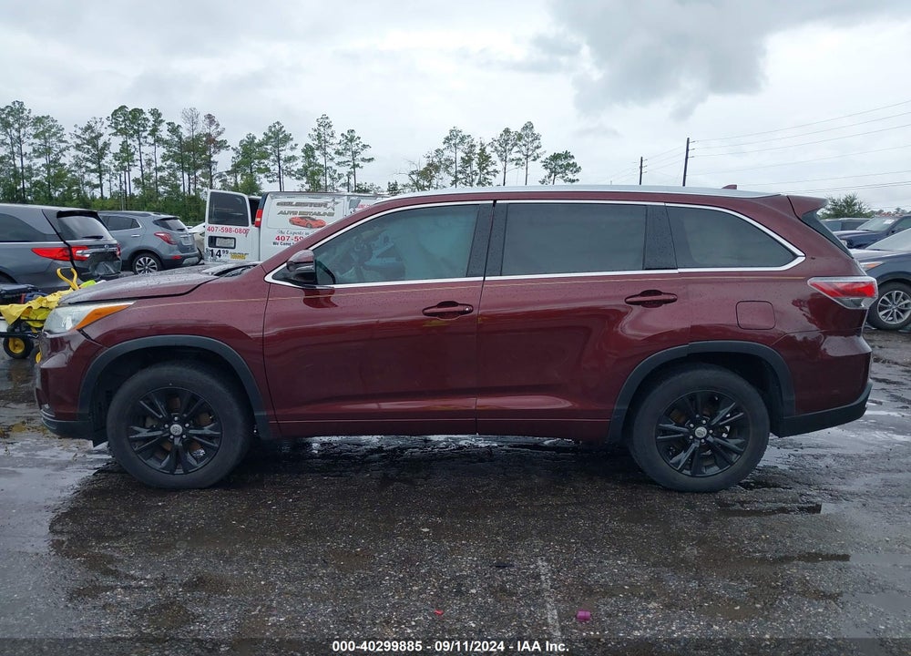 2015 TOYOTA HIGHLANDER XLE V6 VIN: 5TDKKRFH0FS053694