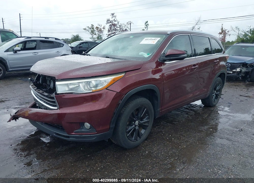 2015 TOYOTA HIGHLANDER XLE V6 VIN: 5TDKKRFH0FS053694