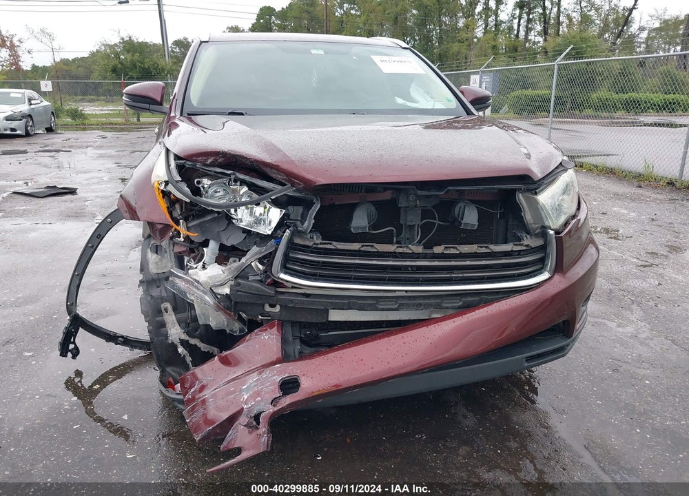 2015 TOYOTA HIGHLANDER XLE V6 VIN: 5TDKKRFH0FS053694