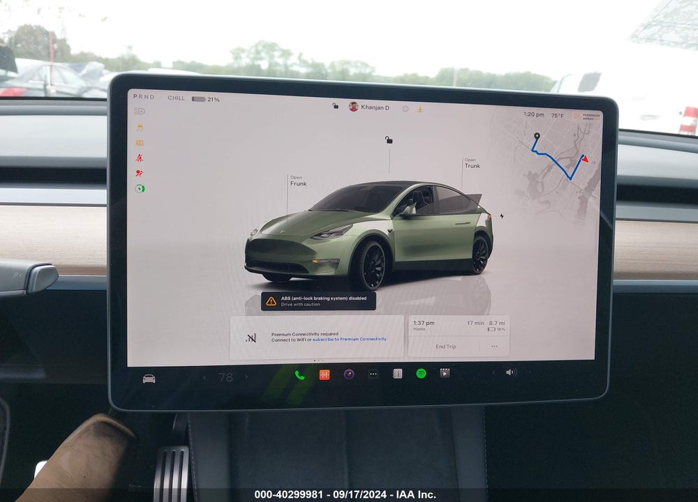 2023 TESLA MODEL Y AWD/PERFORMANCE DUAL MOTOR ALL-WHEEL DRIVE VIN: 7SAYGDEF1PF750802