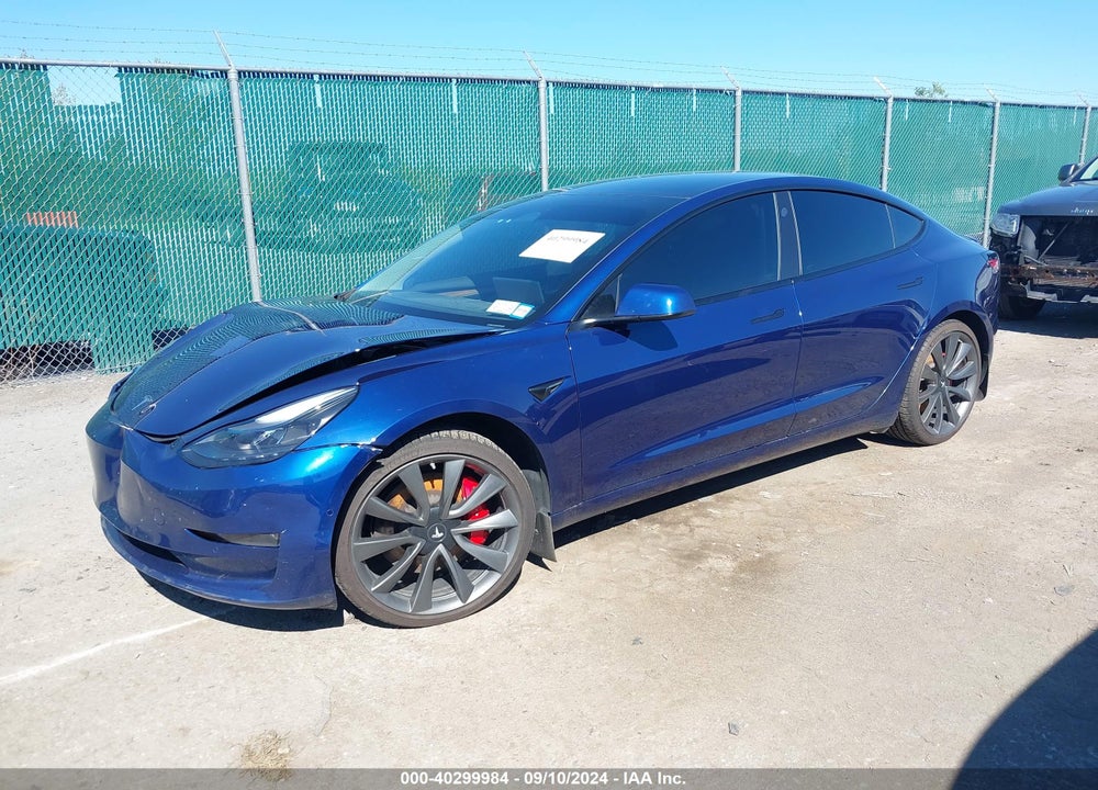 2022 TESLA MODEL 3 PERFORMANCE DUAL MOTOR ALL-WHEEL DRIVE VIN: 5YJ3E1EC7NF198978