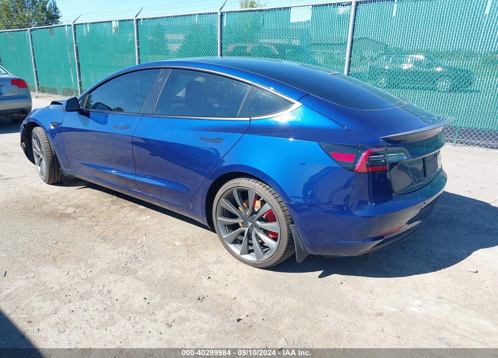 2022 TESLA MODEL 3 PERFORMANCE DUAL MOTOR ALL-WHEEL DRIVE VIN: 5YJ3E1EC7NF198978