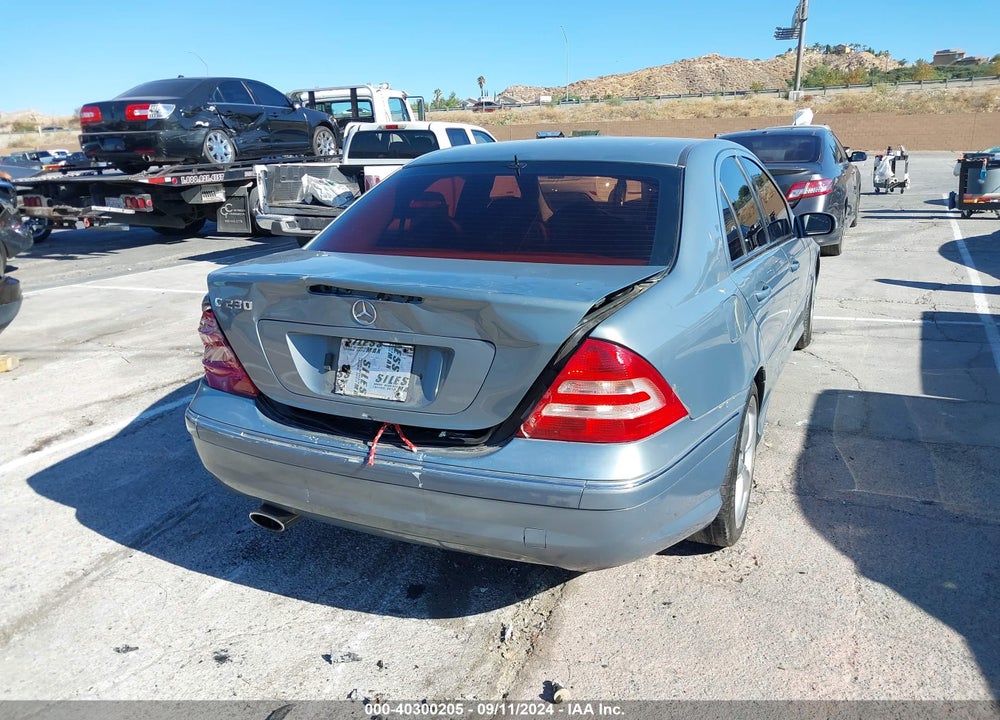 2006 MERCEDES-BENZ C 230 SPORT VIN: WDBRF52H76A900885