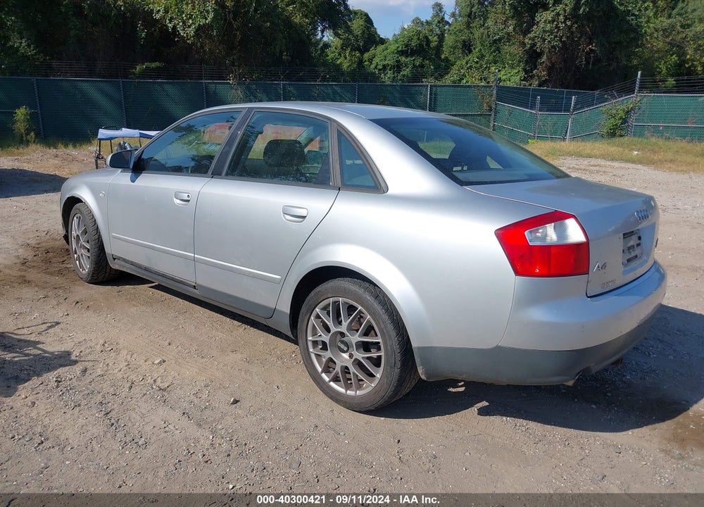 2003 AUDI A4 1.8T VIN: WAULC68E43A208496