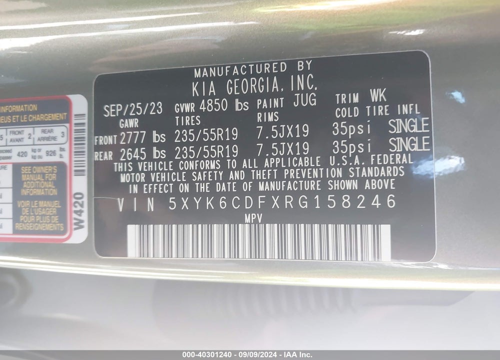2024 KIA SPORTAGE X LINE VIN: 5XYK6CDFXRG158246