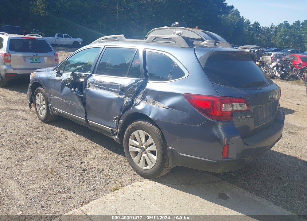2017 SUBARU OUTBACK 2.5I PREMIUM VIN: 4S4BSADC9H3335924