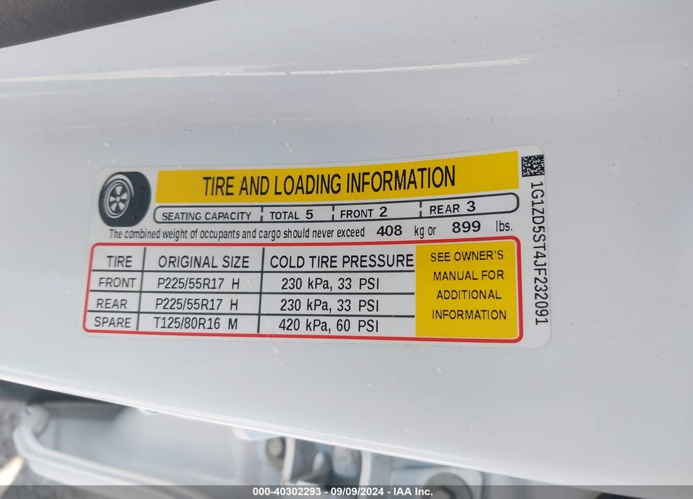 2018 CHEVROLET MALIBU LT VIN: 1G1ZD5ST4JF232091