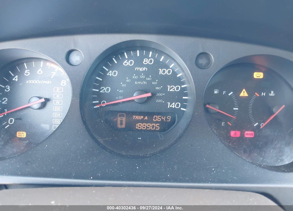 2003 ACURA MDX TOURING PKG RES W/NAVIGATION SYSTEM VIN: 2HNYD18993H512981