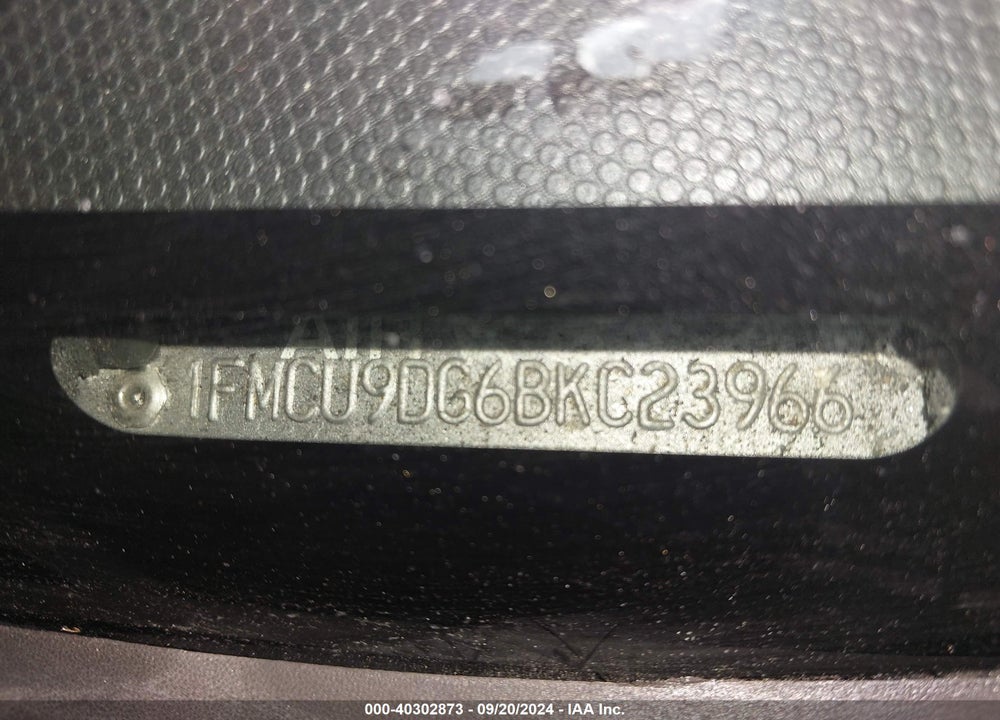 2011 FORD ESCAPE XLT VIN: 1FMCU9DG6BKC23966