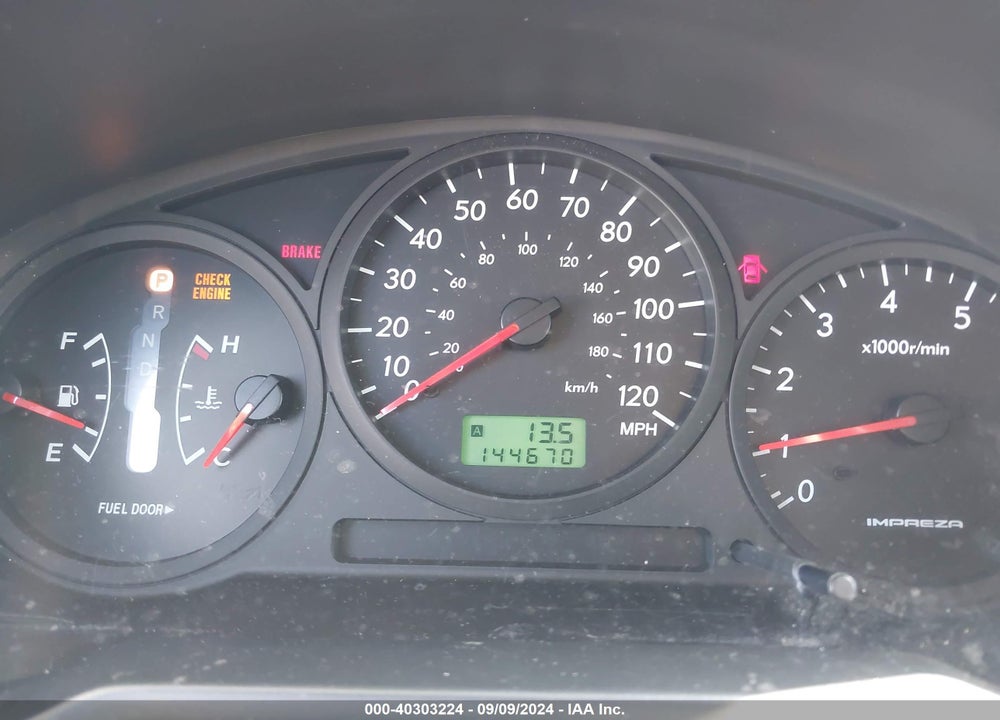 2004 SUBARU IMPREZA 2.5TS VIN: JF1GG65544H809824