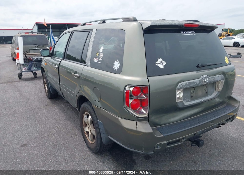 2007 HONDA PILOT EX-L VIN: 5FNYF28537B038881