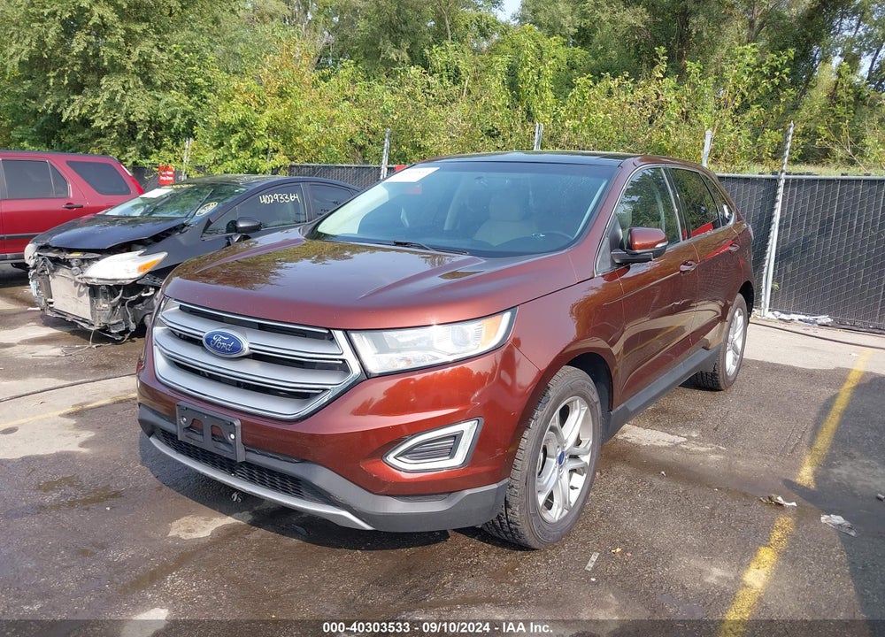 2015 FORD EDGE TITANIUM VIN: 2FMTK4K98FBB24496