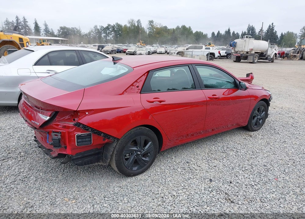 2022 HYUNDAI ELANTRA HYBRID BLUE VIN: KMHLM4AJ2NU028264