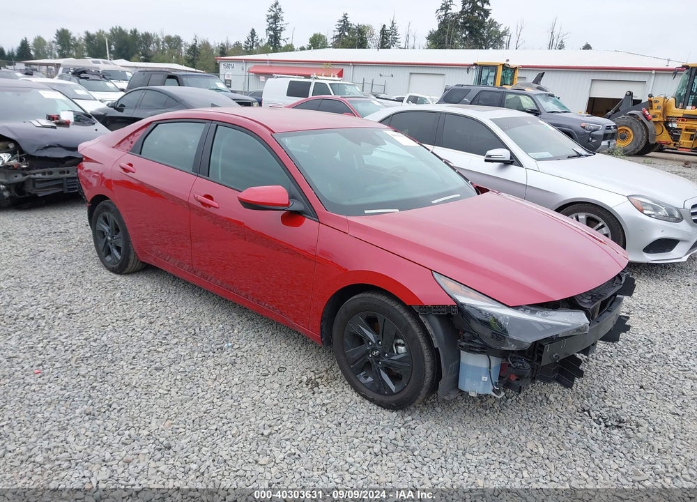 2022 HYUNDAI ELANTRA HYBRID BLUE VIN: KMHLM4AJ2NU028264