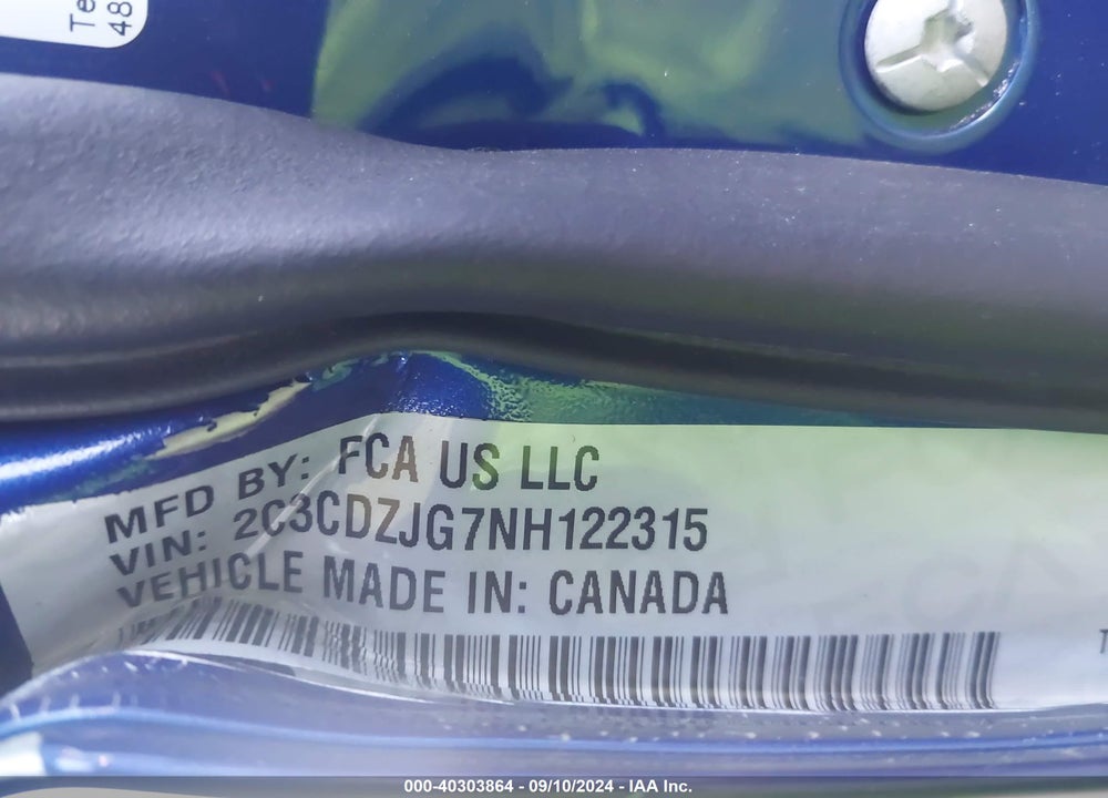 2022 DODGE CHALLENGER GT VIN: 2C3CDZJG7NH122315