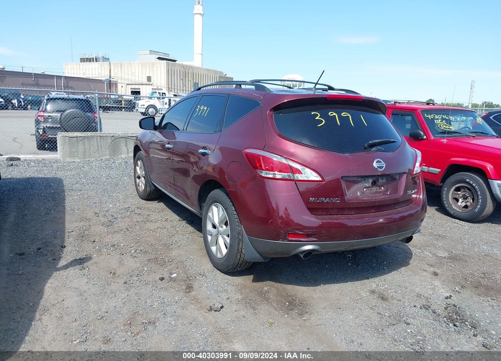 2012 NISSAN MURANO SL VIN: JN8AZ1MW9CW214957