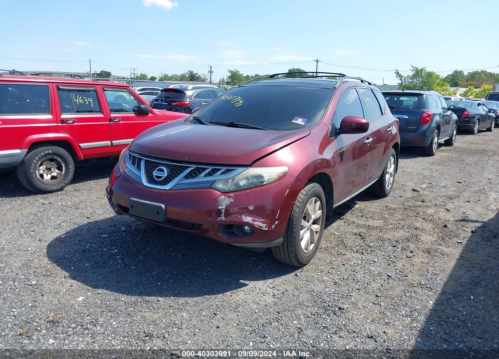 2012 NISSAN MURANO SL VIN: JN8AZ1MW9CW214957