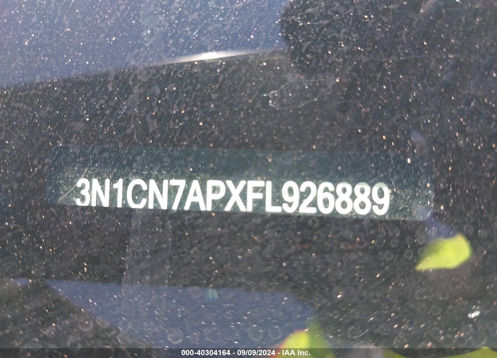 2015 NISSAN VERSA 1.6 SV VIN: 3N1CN7APXFL926889