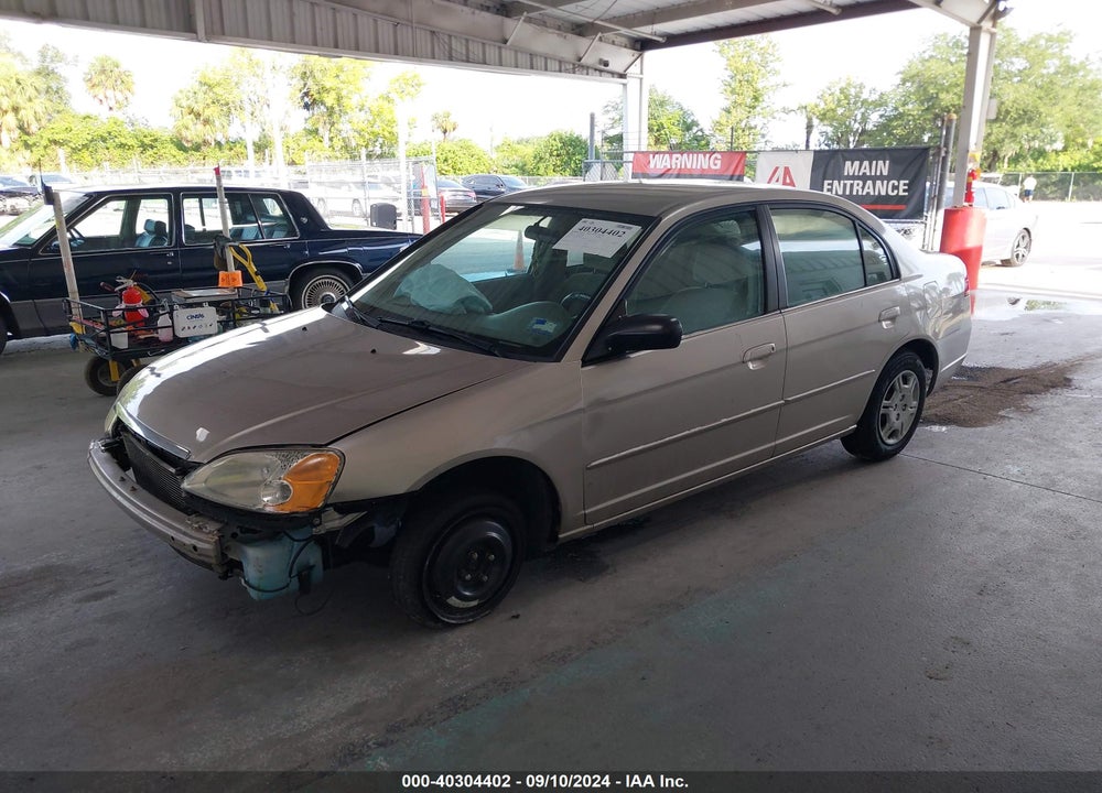2002 HONDA CIVIC LX VIN: 1HGES16512L061644