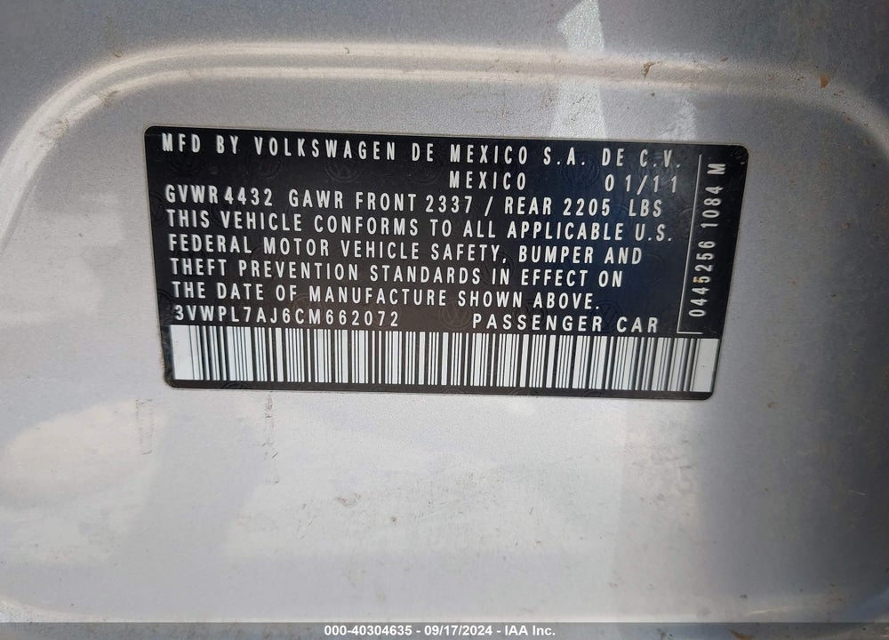 2012 VOLKSWAGEN JETTA SPORTWAGEN 2.0L TDI VIN: 3VWPL7AJ6CM662072