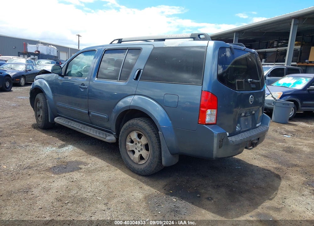 2005 NISSAN PATHFINDER SE VIN: 5N1AR18W05C730906